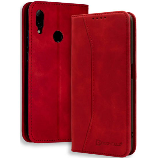Bodycell Θήκη - Πορτοφόλι Huawei P Smart 2019 / Honor 10 Lite - Red (5206015060038)
