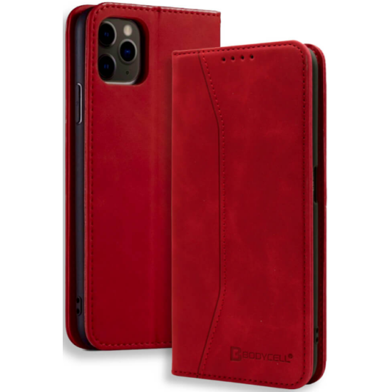 Bodycell Θήκη - Πορτοφόλι Apple iPhone 12 / 12 Pro - Red (5206015055355)