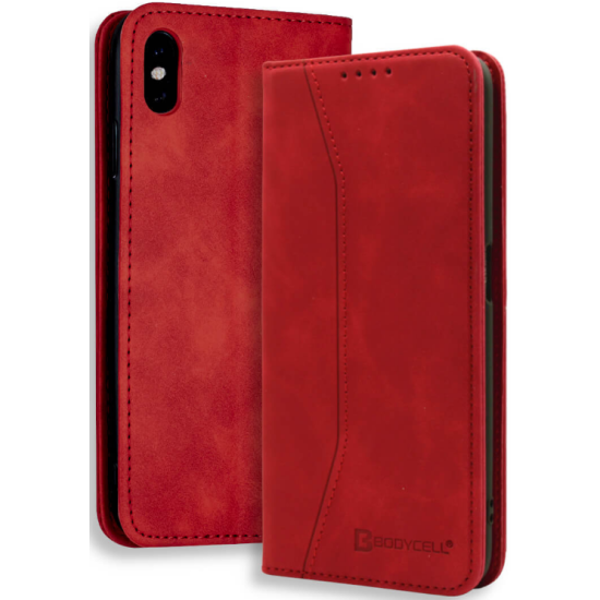 Bodycell Θήκη - Πορτοφόλι Apple iPhone X / XS - Red (5206015057519)