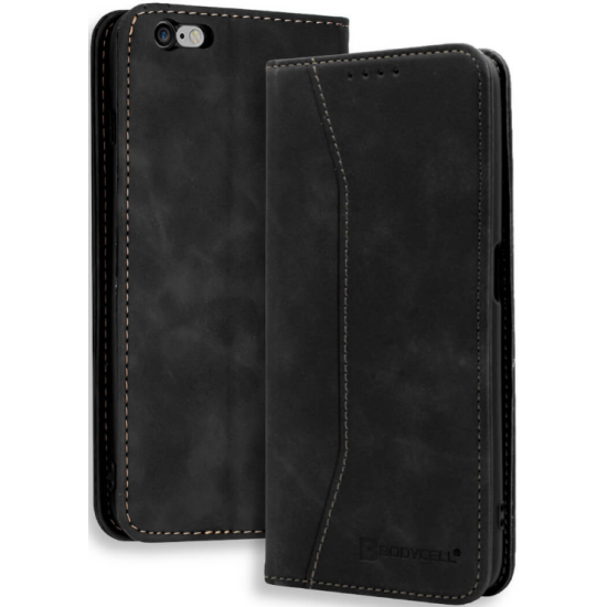 Bodycell Θήκη - Πορτοφόλι Apple iPhone 6S / 6 - Black (5206015057304)