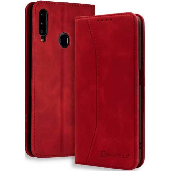 Bodycell Θήκη - Πορτοφόλι Samsung Galaxy A20s - Red (5206015057915)