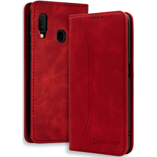 Bodycell Θήκη - Πορτοφόλι Samsung Galaxy A20e - Red (5206015057861)