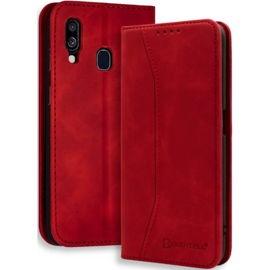 Bodycell Θήκη - Πορτοφόλι Samsung Galaxy A40 - Red (5206015058066)