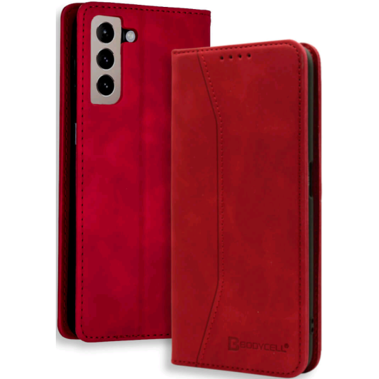 Bodycell Θήκη - Πορτοφόλι Samsung Galaxy S21 Plus 5G - Red (5206015058813)