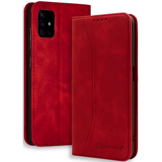 Bodycell Θήκη - Πορτοφόλι Samsung Galaxy A71 - Red (5206015058318)