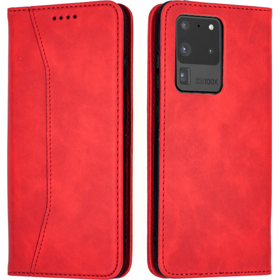 Bodycell Θήκη - Πορτοφόλι Samsung Galaxy S20 Ultra - Red (5206015058462)