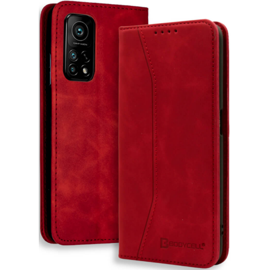 Bodycell Θήκη - Πορτοφόλι Xiaomi Mi 10T / 10T Pro - Red (5206015059889)