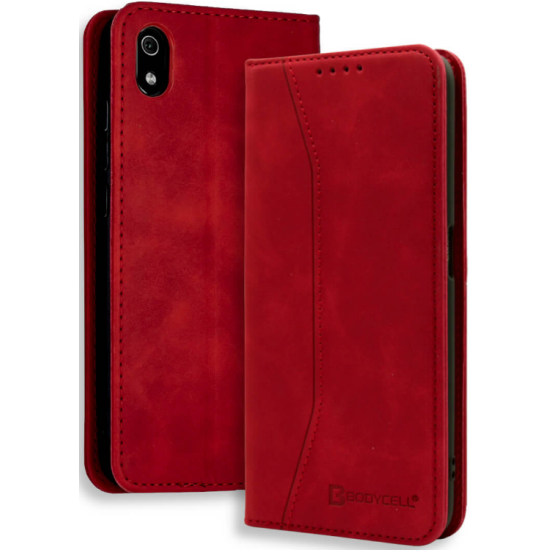 Bodycell Θήκη - Πορτοφόλι Xiaomi Redmi 7A - Red (5206015059117)