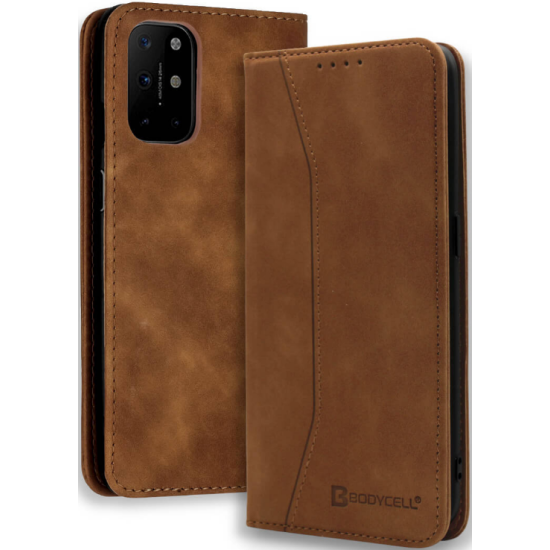 Bodycell Θήκη - Πορτοφόλι OnePlus 8T - Brown (5206015060694)