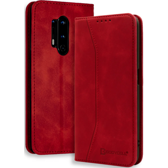 Bodycell Θήκη - Πορτοφόλι OnePlus 8 Pro - Red (5206015060632)