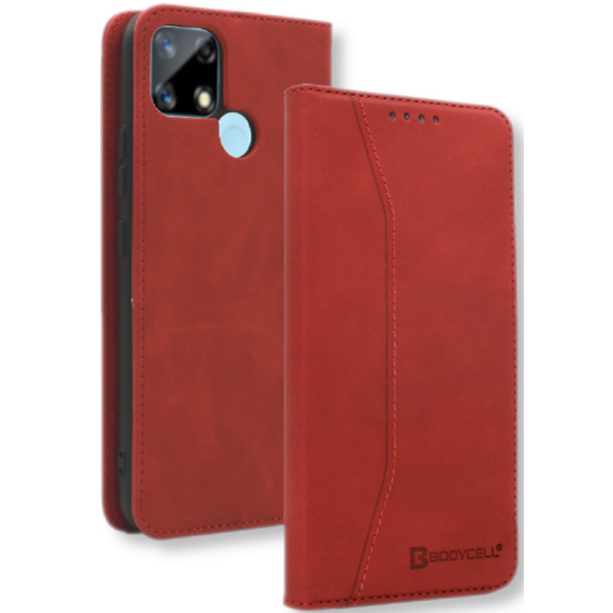 Bodycell Θήκη - Πορτοφόλι Realme 7i Global - Red (5206015000119)