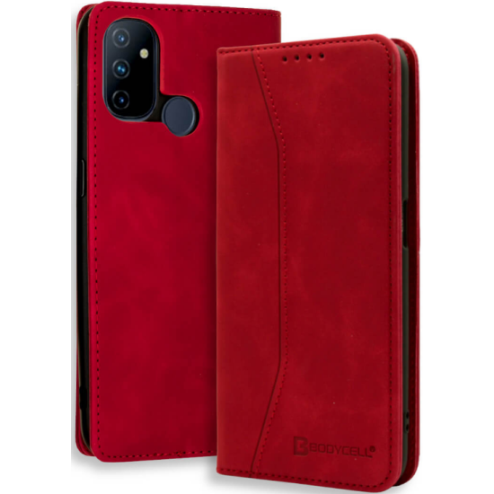 Bodycell Θήκη - Πορτοφόλι OnePlus Nord N100 - Red (5206015064036)