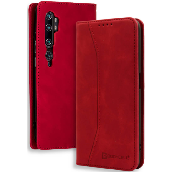 Bodycell Θήκη - Πορτοφόλι Xiaomi Mi Note 10 / Mi Note 10 Pro - Red (5206015059933)