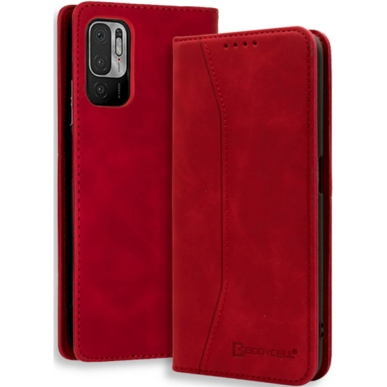 Bodycell Θήκη - Πορτοφόλι Xiaomi Redmi Note 10 5G - Red (5206015064180)