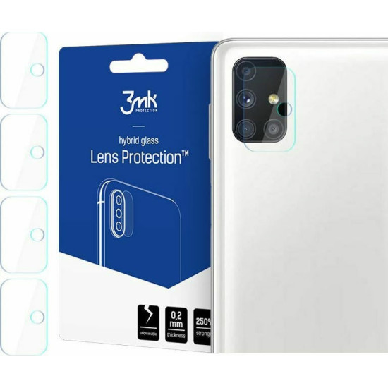 3MK Hybrid Glass Camera Protector - Αντιχαρακτικό Υβριδικό Προστατευτικό Γυαλί για Φακό Κάμερας Samsung Galaxy M51 - 4 Τεμάχια (5903108305778)