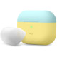 Elago AirPods Pro DUO Case - Θήκη Με Διπλό Καπάκι AirPods Pro 1st Gen - Yellow / Coral Blue / Nightglow Blue (EAPPDO-CYE-CBLLU)