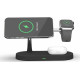Tech-Protect A12 3 in 1 Wireless Charging Station - Βάση Ασύρματης Φόρτισης MagSafe για iPhone 16 / 15 / 14 / 13 / 12 / Airpods / Apple Watch - 15W - Black (6216990211867)