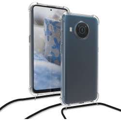 KWmobile Διάφανη Θήκη Σιλικόνης με Λουράκι Λαιμού Nokia X20 / X10 - Transparent (55597.03)