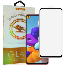 T-Max Premium 3D Tempered Glass Full Glue Fluid Despensing - Αντιχαρακτικό Γυαλί Οθόνης Samsung Galaxy A21s - Black (5206015066214)