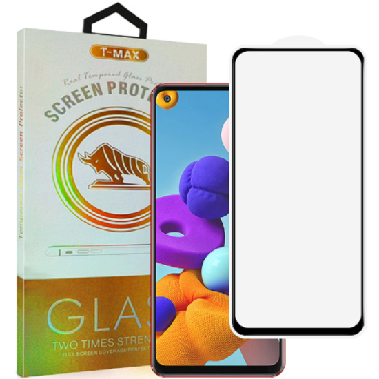 T-Max Premium 3D Tempered Glass Full Glue Fluid Despensing - Αντιχαρακτικό Γυαλί Οθόνης Samsung Galaxy A21s - Black (5206015066214)