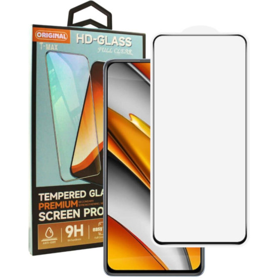 T-Max Premium 3D Tempered Glass Full Glue Fluid Despensing - Αντιχαρακτικό Γυαλί Οθόνης Xiaomi Poco F3 - Black (5206015065927)
