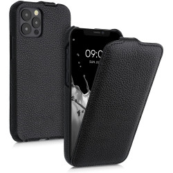 Kalibri Δερμάτινη Θήκη Flip Apple iPhone 12 / 12 Pro - Ultra Slim Leather Protective Phone Cover - Black (55690.01)