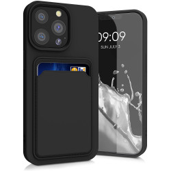 KWmobile Θήκη Σιλικόνης με Υποδοχή για Κάρτα - Apple iPhone 13 Pro - Black (55969.01)