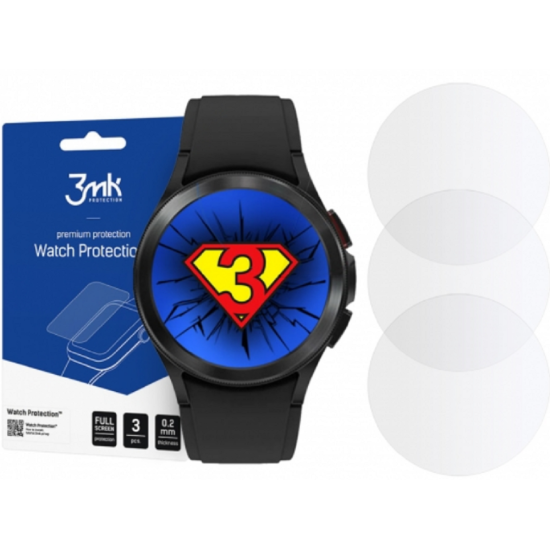 3MK Premium Flexible Glass - Αντιχαρακτικό Υβριδικό Προστατευτικό Γυαλί - Samsung Galaxy Watch Classic 4 42mm - 0.2mm - 3 Τεμάχια (5903108435185)