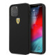 Ferrari On Track Collection with Microfiber - Θήκη Σιλικόνης Apple iPhone 12 / 12 Pro - Black (FESSIHCP12MBK)