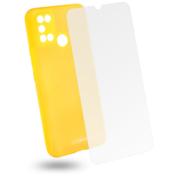 Egoboo Σετ Tempered Glass & Rubber Θήκη Σιλικόνης Realme 7i - Lime (R7ITPULIMEGL)