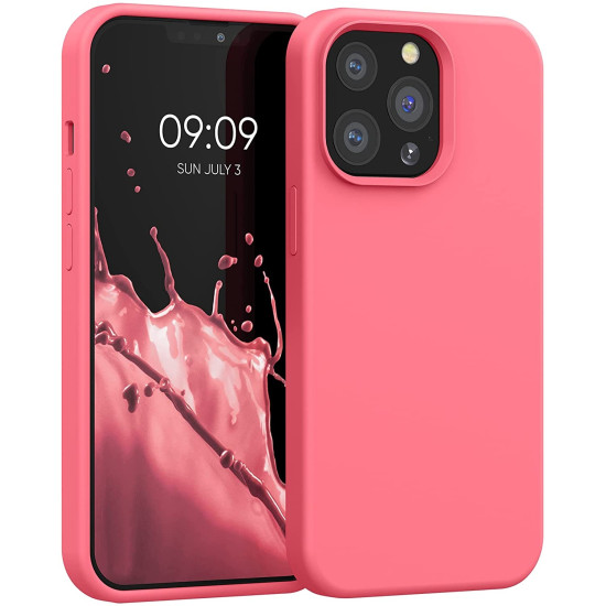 KWmobile Θήκη Σιλικόνης Apple iPhone 13 Pro - Soft Flexible Rubber Cover - Neon Coral (55880.103)