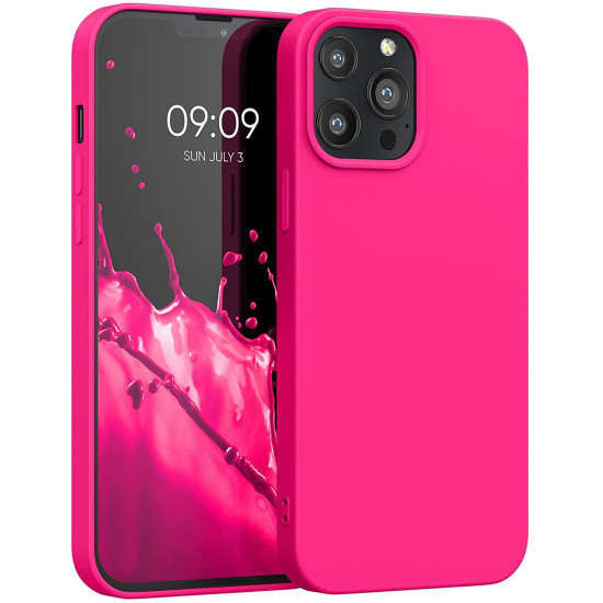KWmobile Θήκη Σιλικόνης Apple iPhone 13 Pro Max - Soft Flexible Rubber Cover - Neon Pink (55975.77)