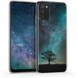 KWmobile Θήκη Σιλικόνης IMD Design - Samsung Galaxy A02s - Cosmic Nature / Blue / Grey / Black (56029.01)