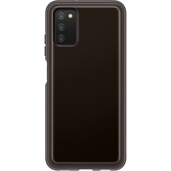 Official Samsung Θήκη Σιλικόνης Soft Clear Cover - Samsung Galaxy A03s - Black (EF-QA038TBEGEU)