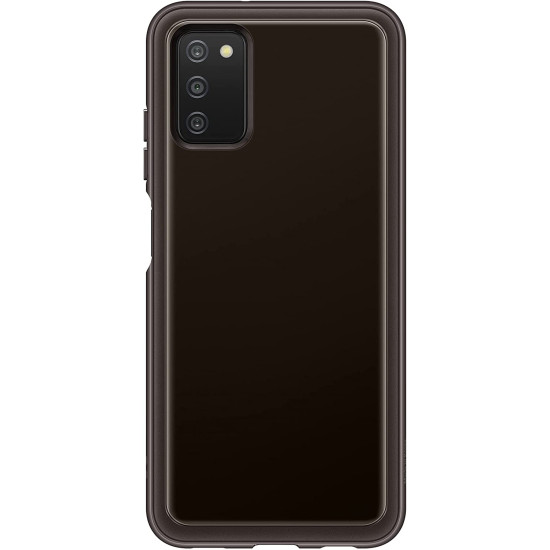 Official Samsung Θήκη Σιλικόνης Soft Clear Cover - Samsung Galaxy A03s - Black (EF-QA038TBEGEU)