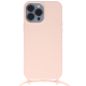 Vivid Silicone Lace Θήκη Σιλικόνης με Λουράκι Λαιμού - Apple iPhone 13 Pro Max - Nude (VISILACE198NUDE)