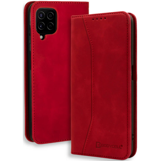 Bodycell Θήκη - Πορτοφόλι Samsung Galaxy A22 4G - Red (5206015066832)