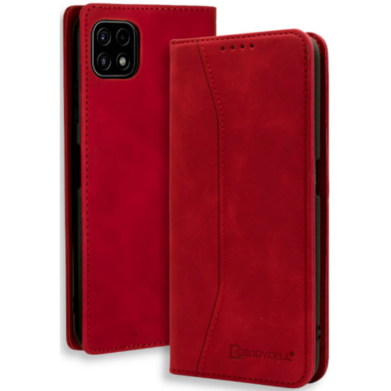 Bodycell Θήκη - Πορτοφόλι Samsung Galaxy A22 5G - Red (5206015066863)