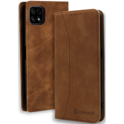 Bodycell Θήκη - Πορτοφόλι Samsung Galaxy A22 5G - Brown (5206015066856)