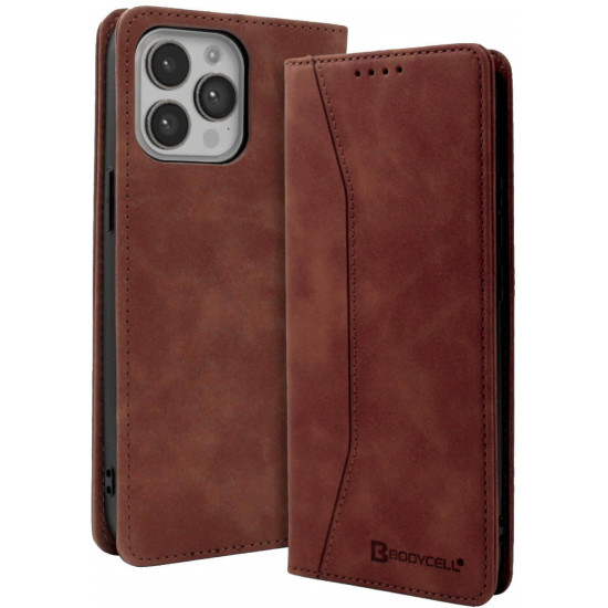 Bodycell Θήκη - Πορτοφόλι Apple iPhone 13 Pro Max - Dark Brown (5206015067167)