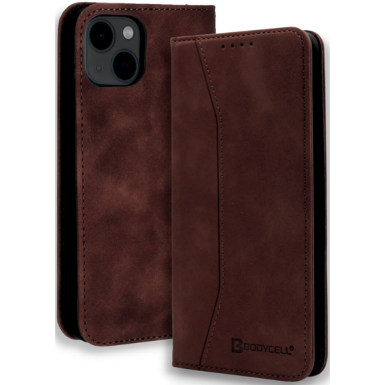 Bodycell Θήκη - Πορτοφόλι Apple iPhone 13 - Dark Brown (5206015067129)