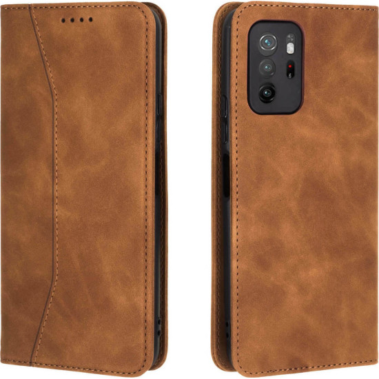Bodycell Θήκη - Πορτοφόλι Xiaomi Poco M3 Pro 5G - Brown (5206015065743)