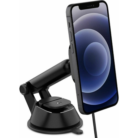 Spigen ITS35W OneTap - Ασύρματη Φόρτιση / Μαγνητική Βάση MagSafe με Βεντούζα για Ταμπλό / Παρμπίζ Αυτοκινήτου - 7.5W - Black (ACP02616)