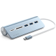 Satechi Αντάπτορας Type-C Combo Hub - Με 3 x USB-A / 1 x SD & Micro SD - Blue (ST-TCHCRB)