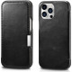 iCarer Vintage Series Side-Open Δερμάτινη Θήκη Apple iPhone 13 Pro Max - Black (RIX1308-BK)