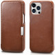 iCarer Vintage Series Side-Open Δερμάτινη Θήκη Apple iPhone 13 Pro Max - Brown (RIX1308-BN)