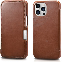 iCarer Vintage Series Side-Open Δερμάτινη Θήκη Apple iPhone 13 Pro - Brown (RIX1307-BN)