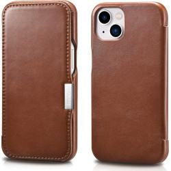 iCarer Vintage Series Side-Open Δερμάτινη Θήκη Apple iPhone 13 - Brown (RIX1306-BN)