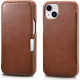 iCarer Vintage Series Side-Open Δερμάτινη Θήκη Apple iPhone 13 - Brown (RIX1306-BN)