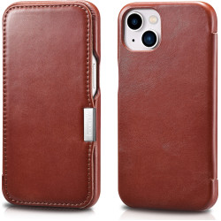 iCarer Vintage Series Side-Open Δερμάτινη Θήκη Apple iPhone 13 - Red (RIX1306-RD)